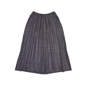 Vintage 80's Plaid hand-sewn Midi Skirt 25"